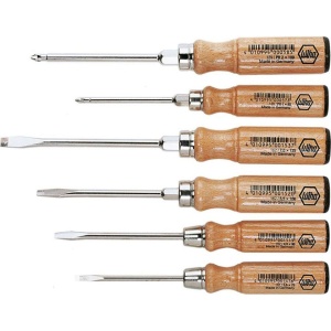 Set surubelnite cu maner de lemn, WIHA, 6 piese