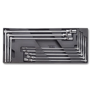 Set tubulare articulate cu maner culisant, 7-19mm in suport termoformatat T63
