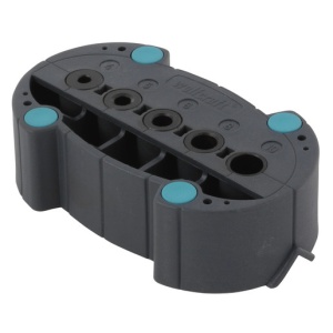 Stativ mobil pentru masina de gaurit pentru executarea gaurilor rectangulare Wolfcraft 4685000, cu 5 bucse de gaurire metalice cu diametrul de 4, 5, 6, 8, 10 mm