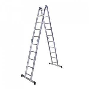 STR405 Scara multifunctionala din aluminiu 4 segmente x 5 trepte, 5.8 m