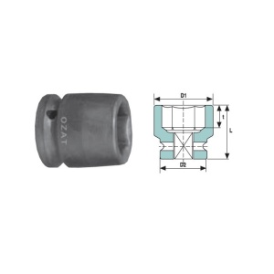 Cap cheie tubulara impact 1/2" 6 laturi, scurta 1 1/4"