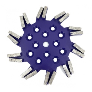 Disc stea cu segmenti diamantati pt. slefuire pardoseli - segment dur - Albastru - 250 mm - prindere 19mm - DXDY.8501.250.11.23