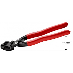 KNIPEX 71 21 200 CoBolt® Tăietor compact pentru bolțuri acoperite cu plastic vopsit negru 200 mm