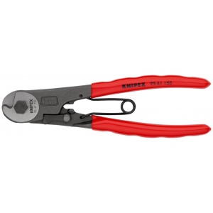 KNIPEX 95 61 150 Foarfece pentru șufe de oțel acoperite cu plastic vopsit negru 150 mm