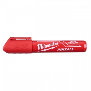 Marker INKZALL™ roșu cu vârf lat - mărimea L