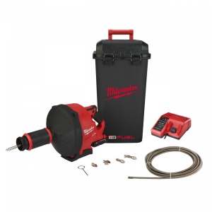 Masina desfundat tevi - 10mm Milwaukee M18 FDCPF10-201C, lungime cablu 10.6 m, livrata cu acumulator, valiza