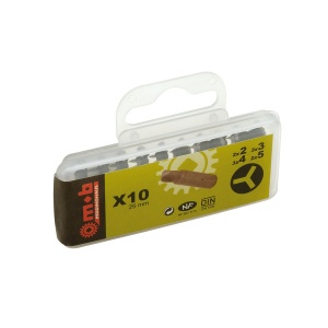Set 10 bituri pentru locas Tri-wing 1/4” - 1/4"