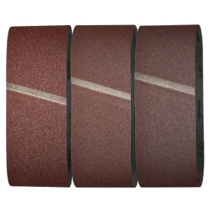 Set 9 benzi de slefuit Wolfcraft 1890100, pentru lemn si metale, Gr. A40, A80, A120, 76x457 mm