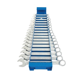 Set de chei combinate scurte cu suport metalic 6 - 22 / 17