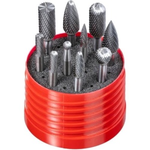 Set Freze Carburi metalice cu tijă de 6 mm – 10 piese