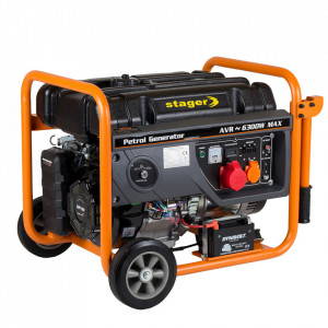 Stager GG 7300-3EW generator open-frame 5.8kW, trifazat, benzina, pornire electrica