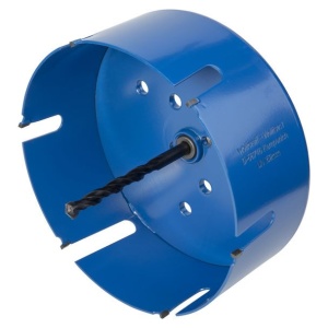 Carota universala completa Wolfcraft 5962000, diametru 152 mm, cu burghiu de centrare HM cu diametrul de 8 mm si tija hexagonala