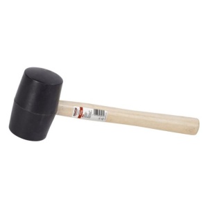 Ciocan pentru pardoseala Kreator KRT904001, 450 g, cap cauciuc negru, coada lemn eucalipt