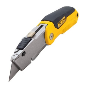 Cutter utilitar pliabil cu lama retractabila Dewalt DWHT10035-0, 3 lame trapezoidale
