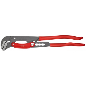KNIPEX 83 61 020 Clește pentru țevi cu fălci încovoiate cu reglare rapidă acoperite cu plastic vopsit electrostatic gri 560 mm