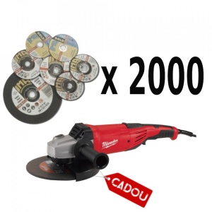 Pachet 2000 discuri taiat metal inox 125X1 mm IMA ABRAZIVI + CADOU polizor unghiular 2200 W, disc 230 mm