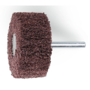 Perie abraziva, fibra sintetica din corindon Ø80mm, cu tija Ø6mm 11271C