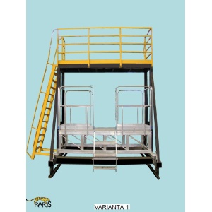 Platforma , mobila, dubla, glisabila, din otel si aluminiu, tip POAG
