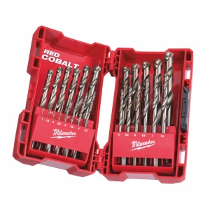 RED COBALT HSS Ground - set (25 buc) [ ⌀ 1 / 1.5 / 2 / 2.5 / 3 / 3.5 / 4 / 4.5 / 5 / 5.5 / 6 / 6.5 / 7 / 7.5 / 8 / 8.5 / 9 / 9.5 / 10 / 10.5 / 11 / 11.5 / 12 / 12.5 / 13 mm ]