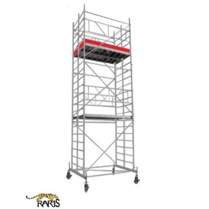 Schele , profesionale, mobile, din aluminiu, cu suprafata podina 1,6x1,4 m, Hlucrumax: 4,3-14,3 m, tip W1,6