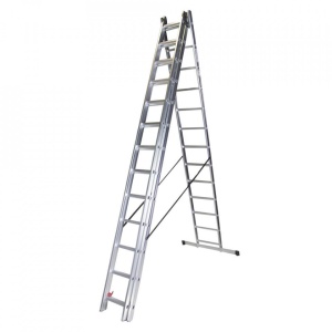 STR313 Scara tripla 13 trepte, 3.59 m aluminiu