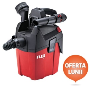 Aspirator Flex VC 6 L MC 18.0 + P-Set 22 Q, 6 litri, cu 2 acumulatori 18V / 2.5Ah si incarcator
