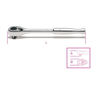 Cheie cu clichet actionare 1/2", maner metalic 920M/55