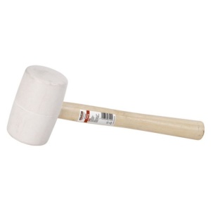 Ciocan pentru pardoseala Kreator KRT904004, 450 g, cap cauciuc alb, coada lemn eucalipt