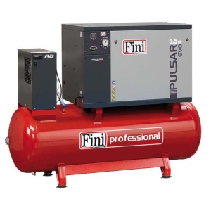 Compresor de aer silentios Fini Pulsar Evo BK119-500-5.5-SD-ES, 500l, 4 kW, 10 bar, 580 l/min, 400 V, cu uscator
