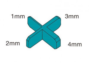 Distantieri cu dimensiuni multiple pentru placi de gresie, faianta si placi, rost 1-4mm, 50buc - BIHUI-TSM50