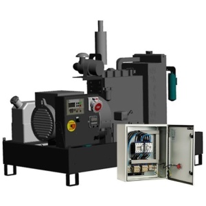 Generator de curent diesel Pramac GBW10Y_A, trifazat, 8.92 kVA, panou automat, fara carcasa insonorizata, panou transfer LTS