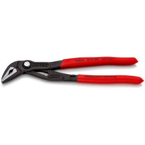 KNIPEX 87 51 250 Cobra® ES Cleşte pentru pompa de apă extra-slim acoperit cu material plastic aderent bonderizat în culoarea gri 250 mm