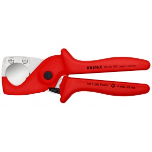 KNIPEX 90 20 185 PlastiCut® Foarfece pentru furtunuri și tuburi de protecție din material plastic dur, ranforsat cu fibră optică 185 mm
