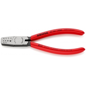KNIPEX 97 61 145 A SB clește de sertizare pentru ferule acoperite cu plastic 145 mm (carton cu autoservire/în blister)