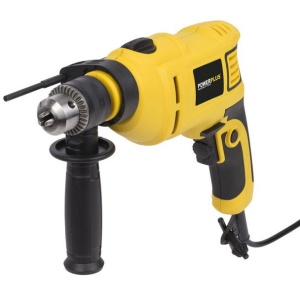 Masina de gaurit si insurubat cu percutie Powerplus POWX0260, putere 650 W, mandrina cu cheie