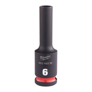 MILWAUKEE, CHEI TUBULARE DE IMPACT SHOCKWAVE™ IMPACT DUTY, 6 MM 3/8" IMPACT SOCKET DEEP - 1 PC
