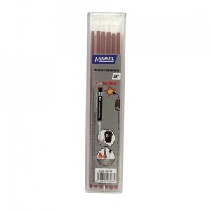 Pachet 6 mine roșii reumplere creion marcaje sudura Trades-Marker® Dry