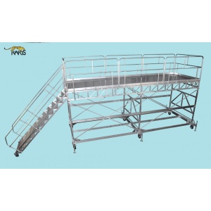 Platforma mobila aluminiu la 45 grade cu podina extinsa - tip MAMT