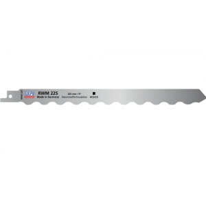 RWM 225 Panza HCS/CV pentru fierastrau sabie pentru piele, cauciuc si carton / 2 bucati, DIM 225 x 19 x 1.27 mm