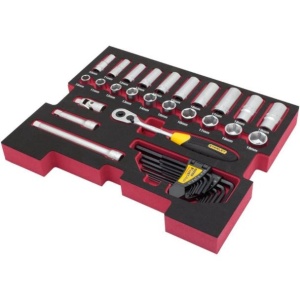 Set 38 piese insurubare Stanley FATMAX FMHT0-74296, antrenoare si accesorii 3/8" in insert pentru cutie TSTAK