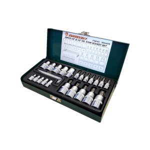 Set tubulare 1/4" si 1/2" E si T, 25 piese