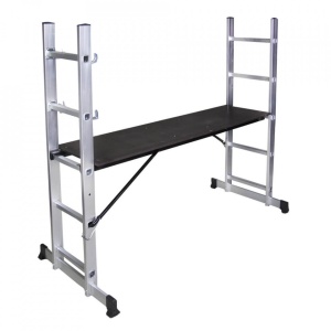 STR0505 Schela cu scara dubla aluminiu h 1.4 m, L 1.6 m