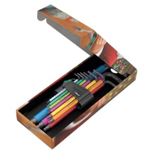 WERA, Set chei imbus multicolore, cu bila, WERA Hex-Plus, Editie Craciun 2023
