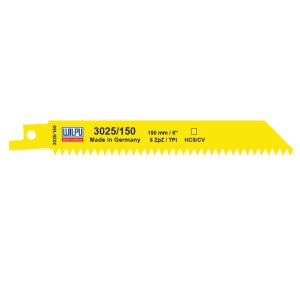 3025/150 Panza HCS/CV pentru fierastrau sabie pentru lemn / 5 bucati, DIM 150 x 19 x 1.05 mm