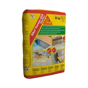Adeziv flexibil pentru gresie si faianta Sika Ceram 255, interior/exterior, gri, 25 kg