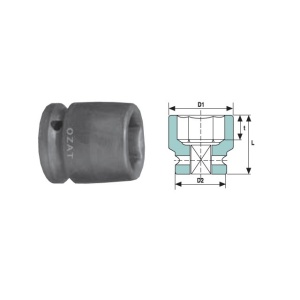 Cap cheie tubulara impact 1/2" 6 laturi, scurta 5/8"
