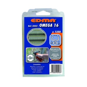 Capse otel inoxidabil AISI 316, 1250 bucati OMEGA 16, DIM 16 mm EDMA - 044300
