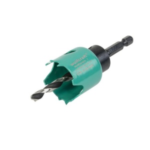 Carota de taiere din otel carbon Wolfcraft 5964000, diametru 35 mm prindere hexagonala 1/4" (6.35 mm) adancime taiere 30 mm