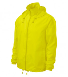 Jachetă de protecţie împotriva vântului unisex galben neon