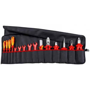 KNIPEX 98 99 13 Geantă tip rulou pentru scule cu 15 bucăți cu scule izolate pentru lucrări la instalații electrice